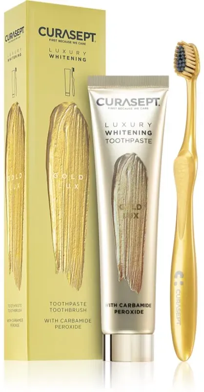 Curasept Gold Lux Set Bleichset für die Zähne