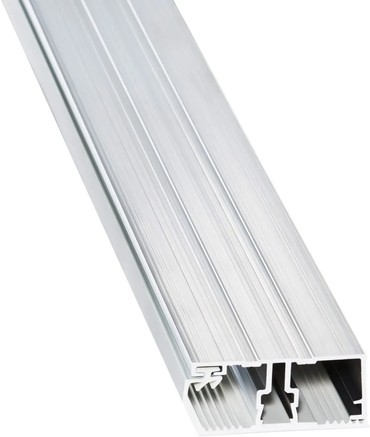 A2 Deckprofil + Gummi Auflageband | Randprofil | 16 mm | Aluminium und Gummi | Blank | 5,00 m