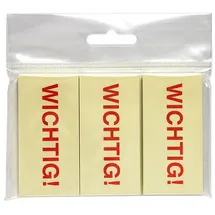 Info Haftmarker gelb "WICHTIG!" 3x 50 Streifen