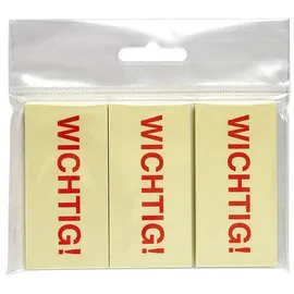 Info Haftmarker gelb "WICHTIG!" 3x 50 Streifen