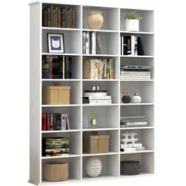 VCM Megosa M Bücherregal 40 x 30 x 180 cm Weiß