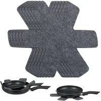 Relaxdays Pfannenschoner, 8er Set grau