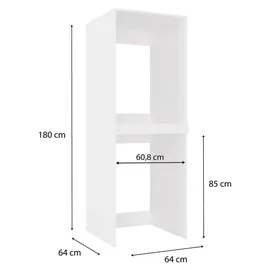 Top e shop Schrank Für Waschmaschine Und Trockner Pola Twin Weiss - Weiß