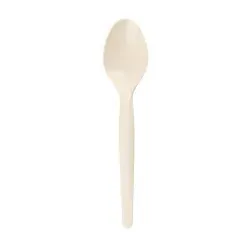 NATURESTAR Bio Einweglöffel, 16,6 cm 424301 , 1 Packung = 100 Stück, naturweiß