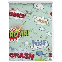 Lichtblick Seitenzugrollo Klemmfix Motiv Crash 60 x 150 cm bunt/weiß