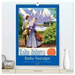 Radio Nostalgie - Empfangsbestätigungskarten internationaler Rundfunkstationen (hochwertiger Premium Wandkalender 2025 DIN A2 hoch), Kunstdruck in Hoc