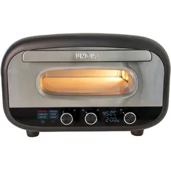 Unold 68806 Pizzaofen Alfredo, Elektrisch, 450 °C, inkl. Zubehör, energiesparend, 2 min Backzeit, Automatikprogramme, Profi Pizza, 1.700 Watt
