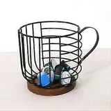 Kaffeefilterhalter Mit Deckel, Aufbewahrung Für Kaffeefilter, Holzkorb Für Kaffeefilter, Rundes Fassungsvermögen