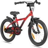 PROMETHEUS BICYCLES Kinderfahrrad 18 Zoll ab 5-6 Jahre mit Rücktritt und V-Brake ROT|SCHWARZ|mahagonibraun 18"