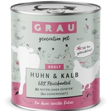 Grau Adult Getreidefrei 6 x 800 g - Huhn & Kalb