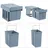 Relaxdays Einbaumülleimer 15 & 8 l Grau