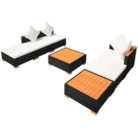 vidaXL Garten-Lounge-Set schwarz 42757