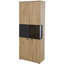 Hela Vitrine Atlanta 80 x 40 x 197 cm Braun