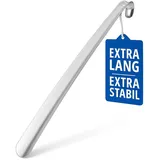 HONH® Schuhlöffel lang 72 cm aus Edelstahl – 2 mm EXTRA STABIL, Schuhanzieher lang Metall, Schuh Anziehhilfe für Senioren, Herren, Damen, Schwangere – Rückenschonend, mit Aufhängeloch - Einheitsgröße