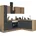 kochstation Winkelküche L-Form Florida 250 x 165 cm schwarz