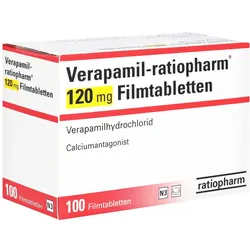 VERAPAMIL-ratiopharm 120 mg Filmtabletten 100 St