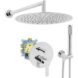 Welfenstein Unterputz Armatur Regendusche Edelstahl 30cm Montagebox Set EB2-R09
