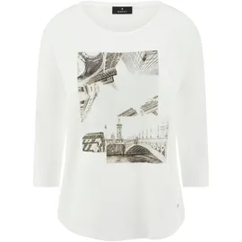 Monari Rundhals-Shirt Weiß 40