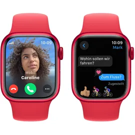 Apple Watch Series 9 GPS + Cellular 41 mm Aluminiumgehäuse (product)red, Sportarmband (product)red S/M