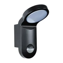 Esylux AOL 100 LED 5K, Wandbeleuchtung für den Außenbereich, Schwarz, Aluminium,