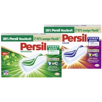 Persil Power Bars Universal Waschmittel (16 Waschladungen), vordosiert & Persil Power Bars Color Waschmittel (16 Waschladungen), Buntwaschmittel