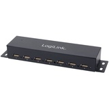 Logilink Wallmount USB-Hub, 7x USB-A 2.0 Hub 7-Port Metal USB-Hubs