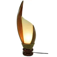 GURU-SHOP GURU SHOP Palmenblatt Tischlampe/Tischleuchte, in Bali Handgemacht aus
