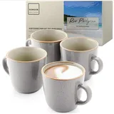 sänger Tasse, Kaffeebecher Set Rio Perlgrau 430 ml, 4 x)