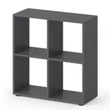 Vicco Raumteiler Tetra Grau Hochregal CD-Regal