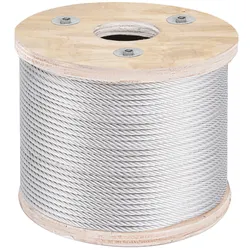 VEVOR 304 Edelstahlkabel 4,8 mm 7 x 19 Stahldrahtseil 76 m Drahtseil Stahlseil Stahlkabel für Geländer, Terrassendielen, DIY-Balustraden