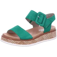Rieker Damen W0800 Keilsandaletten, Grün, 41 EU