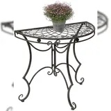 DanDiBo Ambiente Tisch Halbrund 80 x 0 x 0 cm Braun