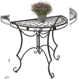 DanDiBo Ambiente Tisch Halbrund 80 x 0 x 0 cm Braun