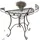 DanDiBo Ambiente Tisch Halbrund 80 x 0 x 0 cm Braun