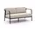 Apple Bee Elle Loungesofa 2-Sitzer grau/schwarz