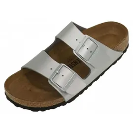 Birkenstock Arizona Birko-Flor schmal silber 37