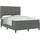vidaXL Boxspringbett 140 x 200 cm Dunkelgrau
