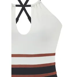 LASCANA Badeanzug Damen Schwarz/Weiß 40 Cup C/D