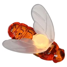 MARELIDA Lichterkette Kunststoff L: 1,2m H: 17cm 5 Gartenstecker orange/schwarz/transparent