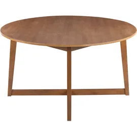 Beliani Esstisch Waipori Dunkle Eiche 140 cm 140 cm