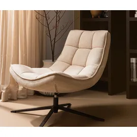 Woood Drehsessel Maudi Webstoff 74 x 84 x 86 cm Beige
