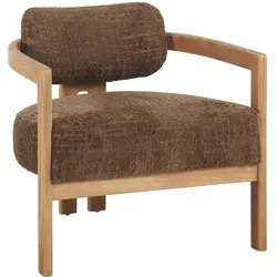 Sessel Kelly aus Stoff, Haselnuss/Natur