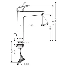Hansgrohe Logis 190 Einhandmischer chrom 71090000
