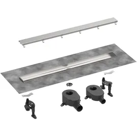 Hansgrohe RainDrain Go Komplettset Duschrinne 500 rückseitig befliesbar für Standard-/flache Installation, 56270800 rücks.beflies.Stand./flache Instal.BST
