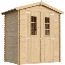 TIMBELA Gartenhaus Timbela M367C+M367G 1,96 x 1,36 m Beige