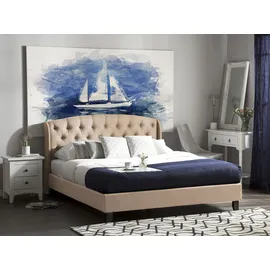 Beliani Polsterbett 140 x 200 cm Beige