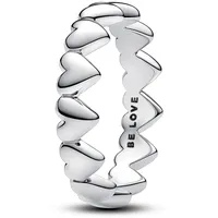 PANDORA Moments Reihe von Herzen Ring aus Sterling Silber, Größe: 52, 193427C00-52