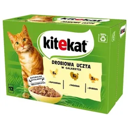 KITEKAT 12x85g Katzennassfutter mit Huhn, Pute, Geflügel