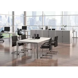 BISLEY Schreibtisch Cito Ahorn / Silber