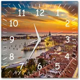 Bilder-Manufaktur BM wahlweise Funkwanduhr ODER Quarzwanduhr Funkwanduhren Funkuhr Wanduhr Funk ODER Quarz kein Ticken lautlos geräuschlos leise modern ohne Tickgeräusche MF18-9377-funk